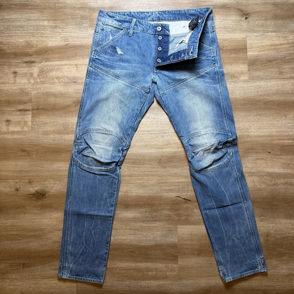 G-Star Slim Men’s Jeans in Light Blue Distressed Wash